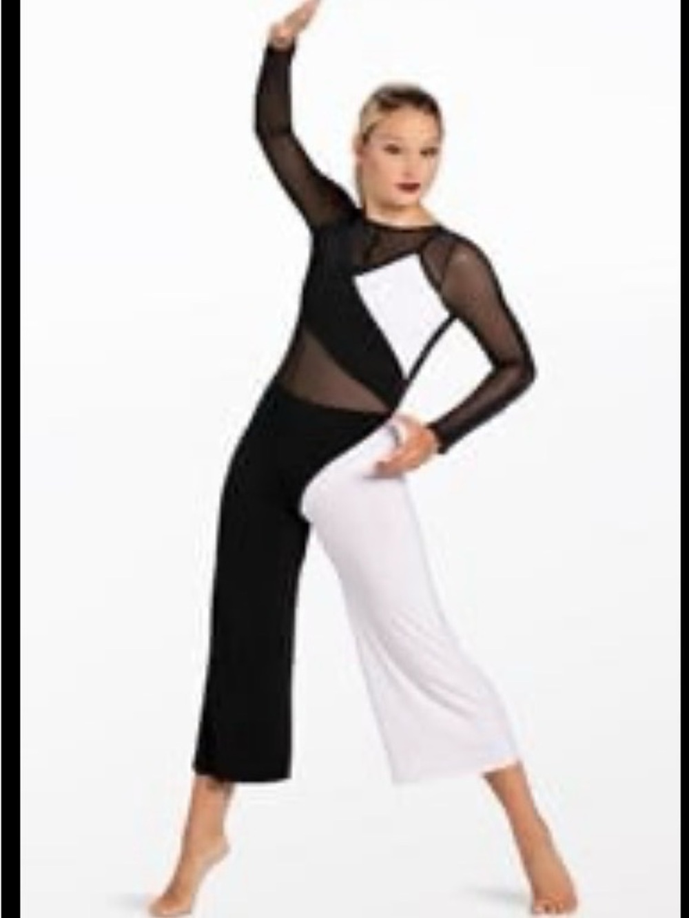 Contemporary Black & White Wide-Leg Jumpsuit